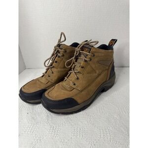 Ariat Womens Tan Leather Lace Up Ankle Boots ATS Size 7C